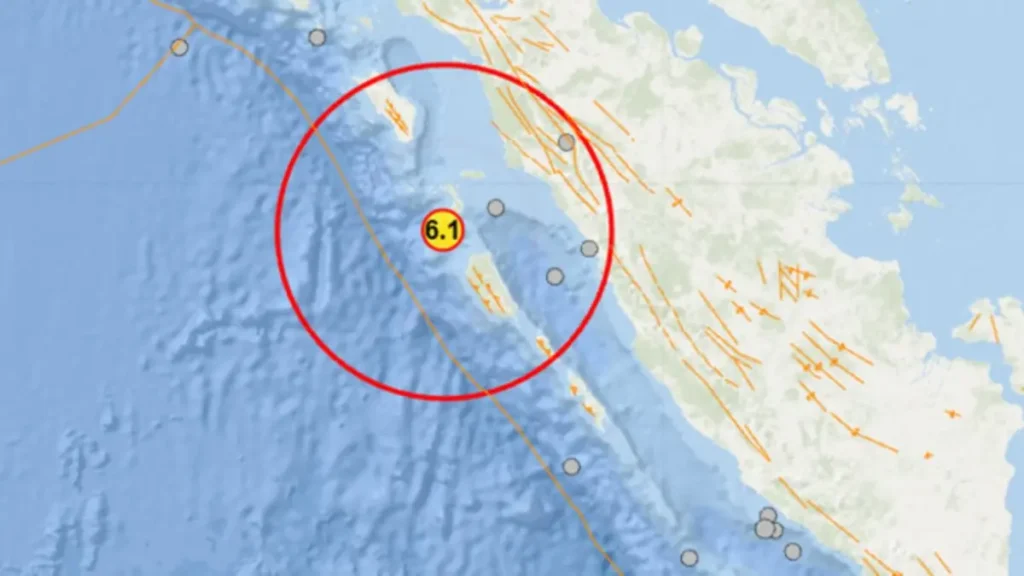 Gempa M6,1 Guncang Nias Selatan, Getaran Kuat Terasa Hingga Sumbar