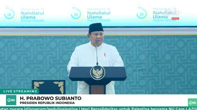 Prabowo Ucapkan Selamat kepada Pengurus Baru PBNU Usai Tutup Muktamar NU ke-35