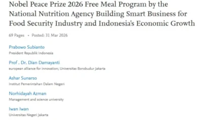 Pemerintah Telusuri Usulan Program MBG untuk Nominasi Nobel Perdamaian 2026