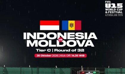 Jadwal Pertandingan Timnas Indonesia U-15 vs Moldova di Piala Dunia U-15 2026, Kick-off Pukul 14.30 WIB